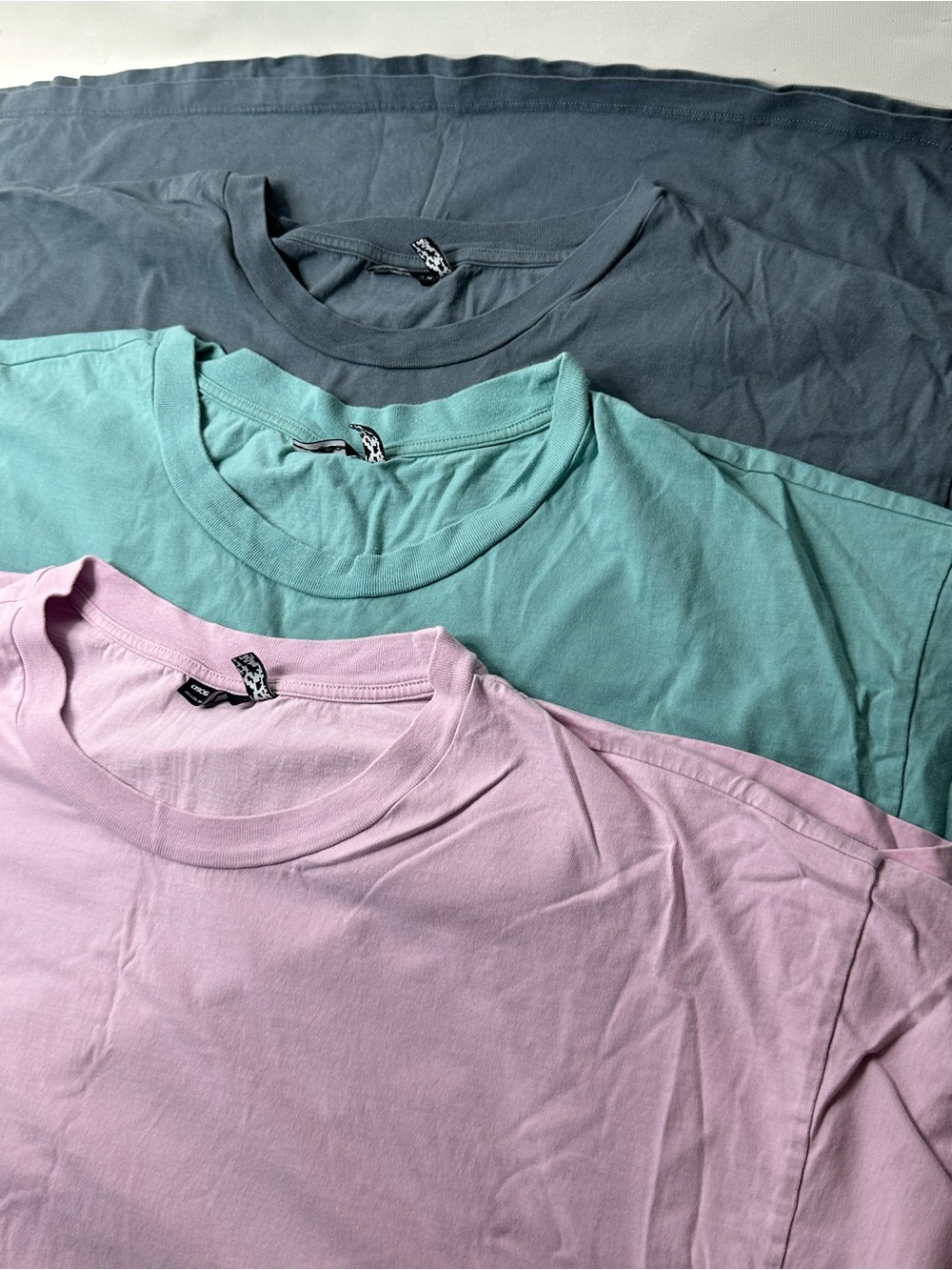 ASOS DESIGN Maternity T Shirt Lot 3 US 14 Oversized Pink Teal Gray Crewneck